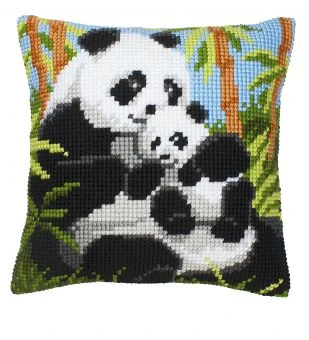 Vervaco PN-0008513 Kreuzstichkissen Pandafamilie 3 Vervaco PN-0008513 Kreuzstichkissen Pandafamilie