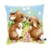 Vervaco PN-0021437 Kreuzstichkissen 2 Kaninchen -Berühmter Spielzeug Geschäft 0021437
