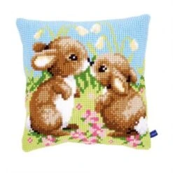 Vervaco PN-0021437 Kreuzstichkissen 2 Kaninchen