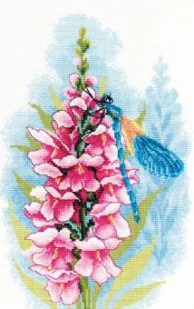 Lanarte PN-0194379 Kreuzstichpackung Libelle