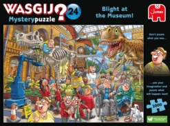 Jumbo Spiele 1110100014 Wasgij Mystery 24 Blight At The Museum! 1000 Teile Puzzle -Berühmter Spielzeug Geschäft 1110100014 f 14