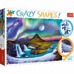 Trefl 11114 Crazy Shapes Polarlicht über Iceland 600 Teile Puzzle