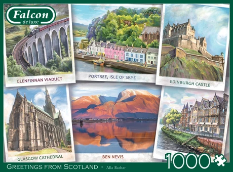 Falcon 11325 Alla Badsar Grüße Aus Schottland 1000 Teile Puzzle 6 Falcon 11325 Alla Badsar Grüße Aus Schottland 1000 Teile Puzzle – Bild 4