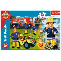Trefl 14290 Feuerwehrmann Sam Mutiger Sam 24 Teile Maxi Puzzle -Berühmter Spielzeug Geschäft 14290 150 p