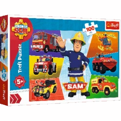 Trefl 16354 Feuerwehrmann Sam Sams Fahrzeuge 100 Teile Puzzle