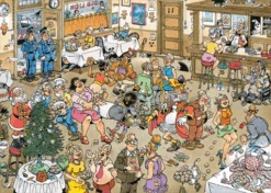 Jumbo 20034 Jan Van Haasteren Prosit Neujahr! 500 Teile Puzzle -Berühmter Spielzeug Geschäft 20034 motiv