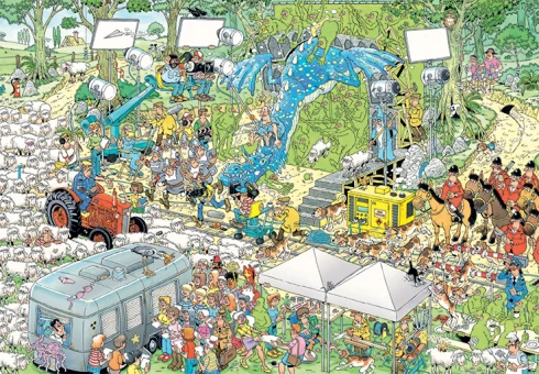 Jumbo 20047 Jan Van Haasteren Das Filmset 2000 Teile Puzzle 4 Jumbo 20047 Jan Van Haasteren Das Filmset 2000 Teile Puzzle – Bild 2