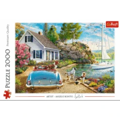 Trefl 27124 Angelo Bonito Urlaubsparadies 2000 Teile Puzzle -Berühmter Spielzeug Geschäft 27124 150 p