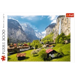 Trefl 33076 Lauterbrunnen, Schweiz 3000 Teile Puzzle -Berühmter Spielzeug Geschäft 33076 front