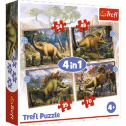 Trefl 34383 Dinosaurier 4in1 Puzzle
