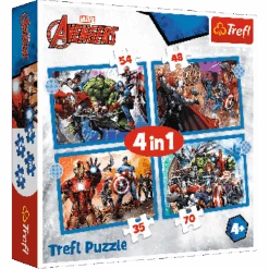 Trefl 34386 Marvel Avengers 4in1 Puzzle