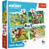 Trefl 34604 Disney Mickey And Friends 4in1 Puzzle -Berühmter Spielzeug Geschäft 34604 150 01
