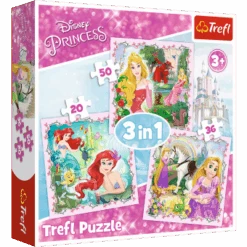 Trefl 34842 Disney Princess 3in1 Puzzle