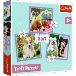 Trefl 34854 Hunde 3in1 Puzzle