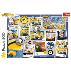 Trefl 37390 Minions Verrückte Fotosammlung 500 Teile Puzzle -Berühmter Spielzeug Geschäft 37390 frontansicht