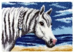 Orchidea 4115 Knüpfteppich Weißes Pferd