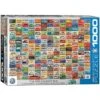 Eurographics 607834 Bunte Bulli Welt 1000 Teile Puzzle -Berühmter Spielzeug Geschäft 6000 0783 volkswagen groovy bus box 300dpi