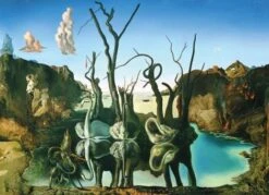 EuroGraphics 6000-0846 Schwäne Spiegeln Elefanten Von Salvador Dalí 1000 Teile Puzzle -Berühmter Spielzeug Geschäft 6000 08461