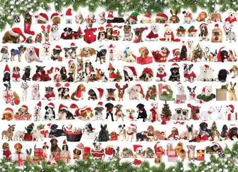 EuroGraphics 6000-0939 Weihnachtshunde 1000 Teile Puzzle 4 EuroGraphics 6000-0939 Weihnachtshunde 1000 Teile Puzzle – Bild 2