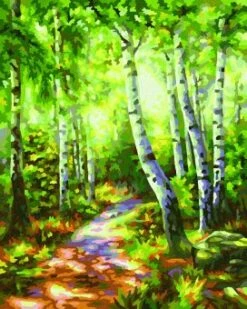 Schipper 609240801 Malen Nach Zahlen Birkenwäldchen -Berühmter Spielzeug Geschäft 609240801 birkenwaldchen orahmen 036