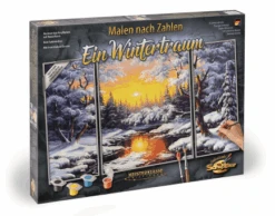 Schipper 609260786 Malen Nach Zahlen Triptychon Ein Wintertraum