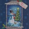 Dimensions 70-08987 Schneemann In Laterne Kreuzstich Komplettpackung Ohne Rahmen -Berühmter Spielzeug Geschäft 70 08987