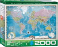 EuroGraphics 8220-0557 Map Of The World 2000 Teile Puzzle