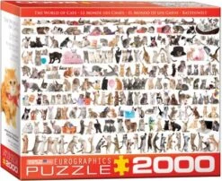 EuroGraphics 8220-0580 Die Welt Der Katzen 2000-teiliges Puzzle