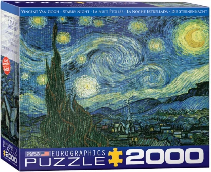 EuroGraphics 8220-1204 Starry Night By Vincent Van Gogh 2000-teiliges Puzzle 3 EuroGraphics 8220-1204 Starry Night By Vincent Van Gogh 2000-teiliges Puzzle