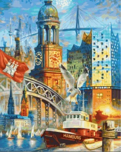 Schipper 609130891 Malen Nach Zahlen Hamburg, Meine Perle -Berühmter Spielzeug Geschäft 9130891motiv