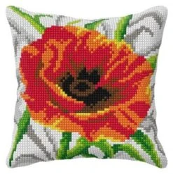 Orchidea 99007 Kreuzstichkissenpackung Mohnblume