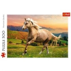 Trefl 37396 Petra Tänzer Galoppierendes Pferd 500 Teile Puzzle -Berühmter Spielzeug Geschäft afternoon gallop in the sun 500 teile pferdepuzzle 37396 frontansicht