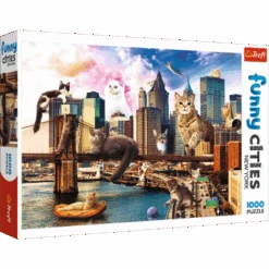 Trefl 10595 Funny Cities Katzen In New York 1000 Teile Puzzle