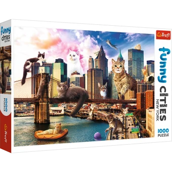 Trefl 10595 Funny Cities Katzen In New York 1000 Teile Puzzle 3 Trefl 10595 Funny Cities Katzen In New York 1000 Teile Puzzle