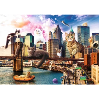 Trefl 10595 Funny Cities Katzen In New York 1000 Teile Puzzle 4 Trefl 10595 Funny Cities Katzen In New York 1000 Teile Puzzle – Bild 2
