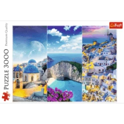 Trefl 33073 Griechische Ferien-Collage 3000 Teile Puzzle -Berühmter Spielzeug Geschäft griechenland ferien collage 3000 teile puzzle 33073 frontansicht
