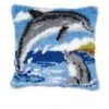 Vervaco PN-0014130 Knüpfkissen Motiv Delfine -Berühmter Spielzeug Geschäft kk3527