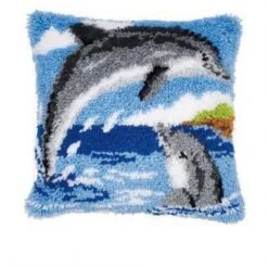 Vervaco PN-0014130 Knüpfkissen Motiv Delfine
