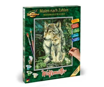 Schipper 609240838 Malen Nach Zahlen Wolfsmutter 24x30cm 3 Schipper 609240838 Malen Nach Zahlen Wolfsmutter 24x30cm