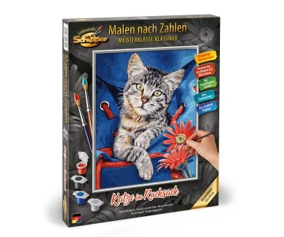 Schipper 609240842 Malen Nach Zahlen Katze Im Rucksack 24x30cm 3 Schipper 609240842 Malen Nach Zahlen Katze Im Rucksack 24x30cm