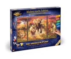 Schipper 609260520 Afrika - Die Großen Fünf Triptychon Malen Nach Zahlen