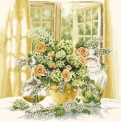 Lanarte PN-0008017 Zählmusterpackung Sonniger Morgen, Kreuzstichpackung