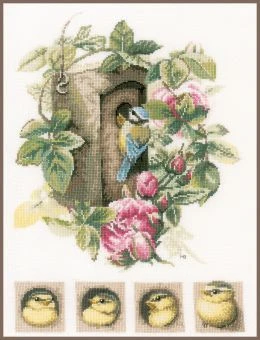 Lanarte PN-0008031 Kreuzstichpackung Zählmusterpackung Vogelhaus Mit Rosen 3 Lanarte PN-0008031 Kreuzstichpackung Zählmusterpackung Vogelhaus Mit Rosen