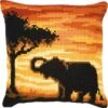 Vervaco PN-0008643 Stickkissen Motiv Afrika Elefant
