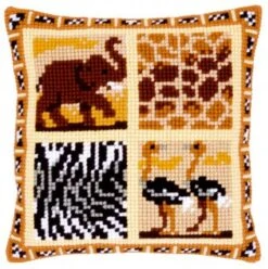Vervaco PN-0143703 Kreuzstichkissenpackung Safari