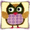 Vervaco PN-0148894 Knüpfkissen Motiv Frau Eule