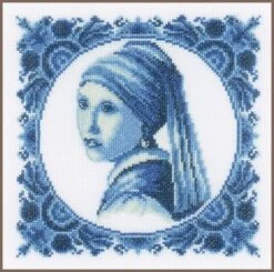 Lanarte PN-0158329 Mädchen Mit Perle Kreuzstichpackung