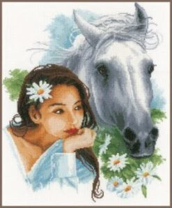 Lanarte PN-0166310 Zählmusterpackung Mein Bester Freund, Kreuzstichpackung