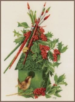 Lanarte PN-0173607 Zählmusterpackung MB Vogelhaus, Komplettset Des Secret Stitch Along 2018/2