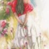 Lanarte PN-0178243 Mädchen Auf Der Blumenwiese Kreuzstichpackung